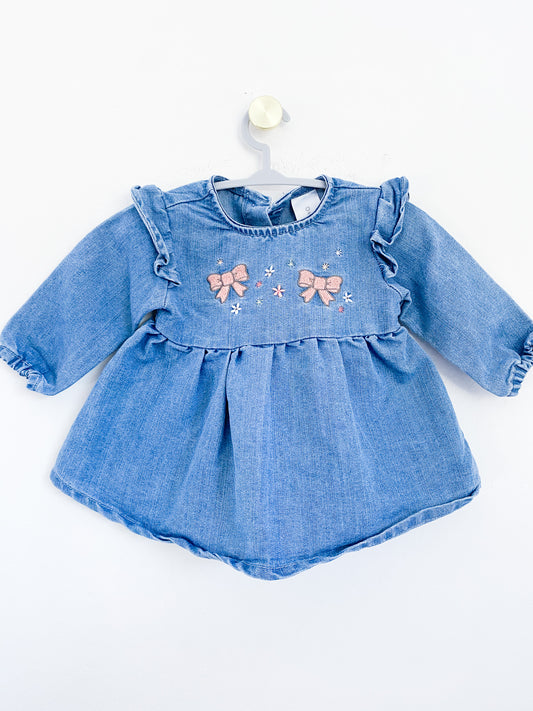 Clicks - Denim Dress - 3-6 months