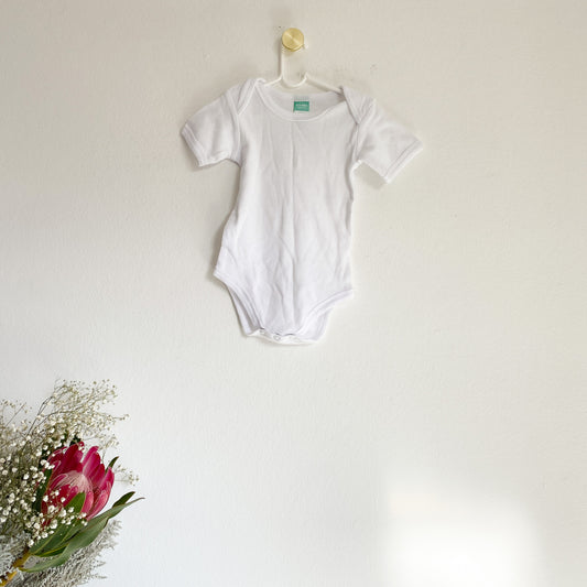 Ackermans - Short Sleeve White Vest - 0-3 months