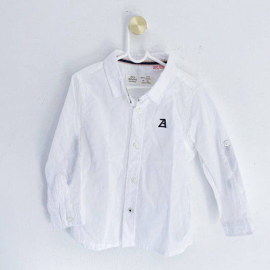 Zara - Button Up Shirt - 6-9 Months