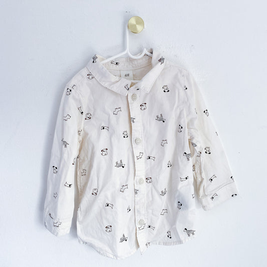 H&M - Button Up Shirt - 9-12 Months