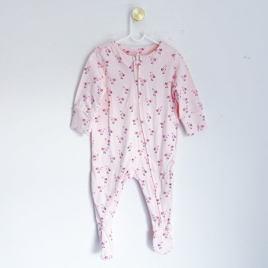 Pink Bird - Babygrow - 0-3 Months