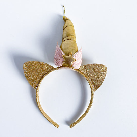 Golden Unicorn - Alice Band - One Size