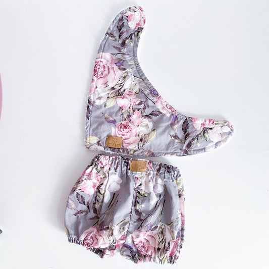 Mimi - Bib & Bloomer - 0-3 Months