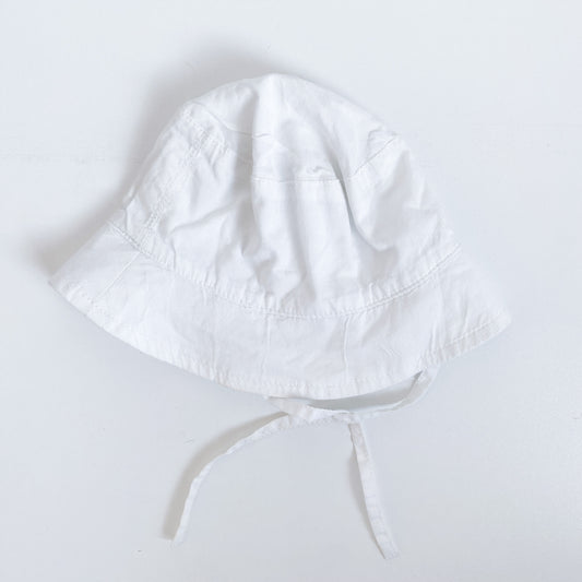 White - Bucket Hat - 0-3 Months
