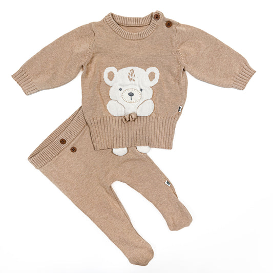 Woolworths - Knitted Tracksuit - 1-3 months (100% cotton)